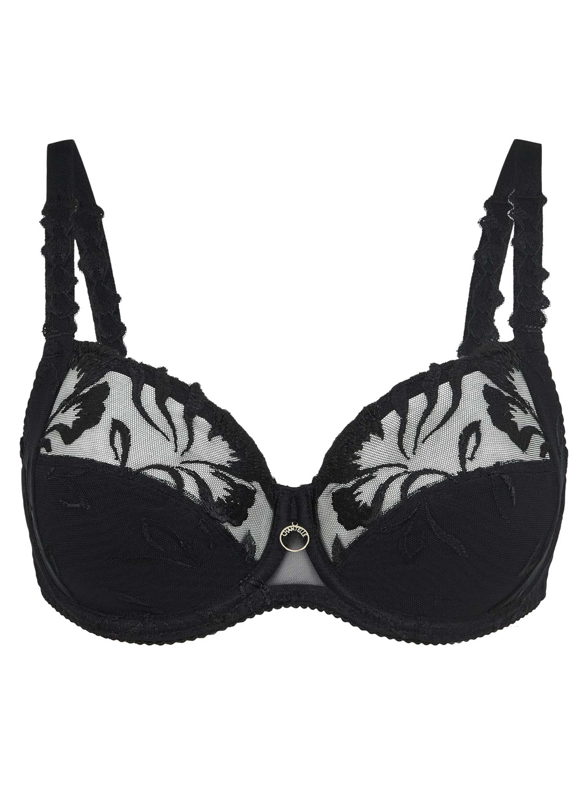 Chantelle Minimiser Bra 'Majestic' in Black: front