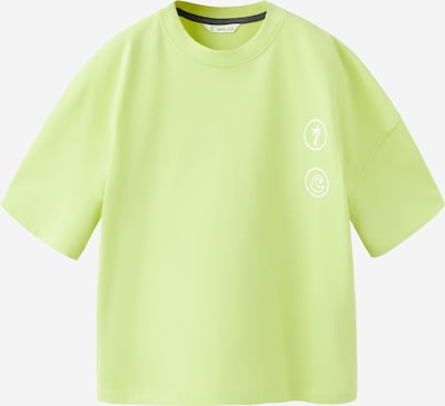 MANGO KIDS Paita 'SLOW' koossa 123-128 värissä limetti / musta / valkoinen, Tuotenäkymä