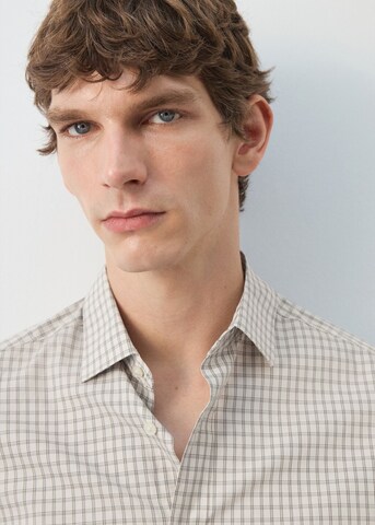 MANGO MAN Comfort Fit Hemd 'David' in Grau