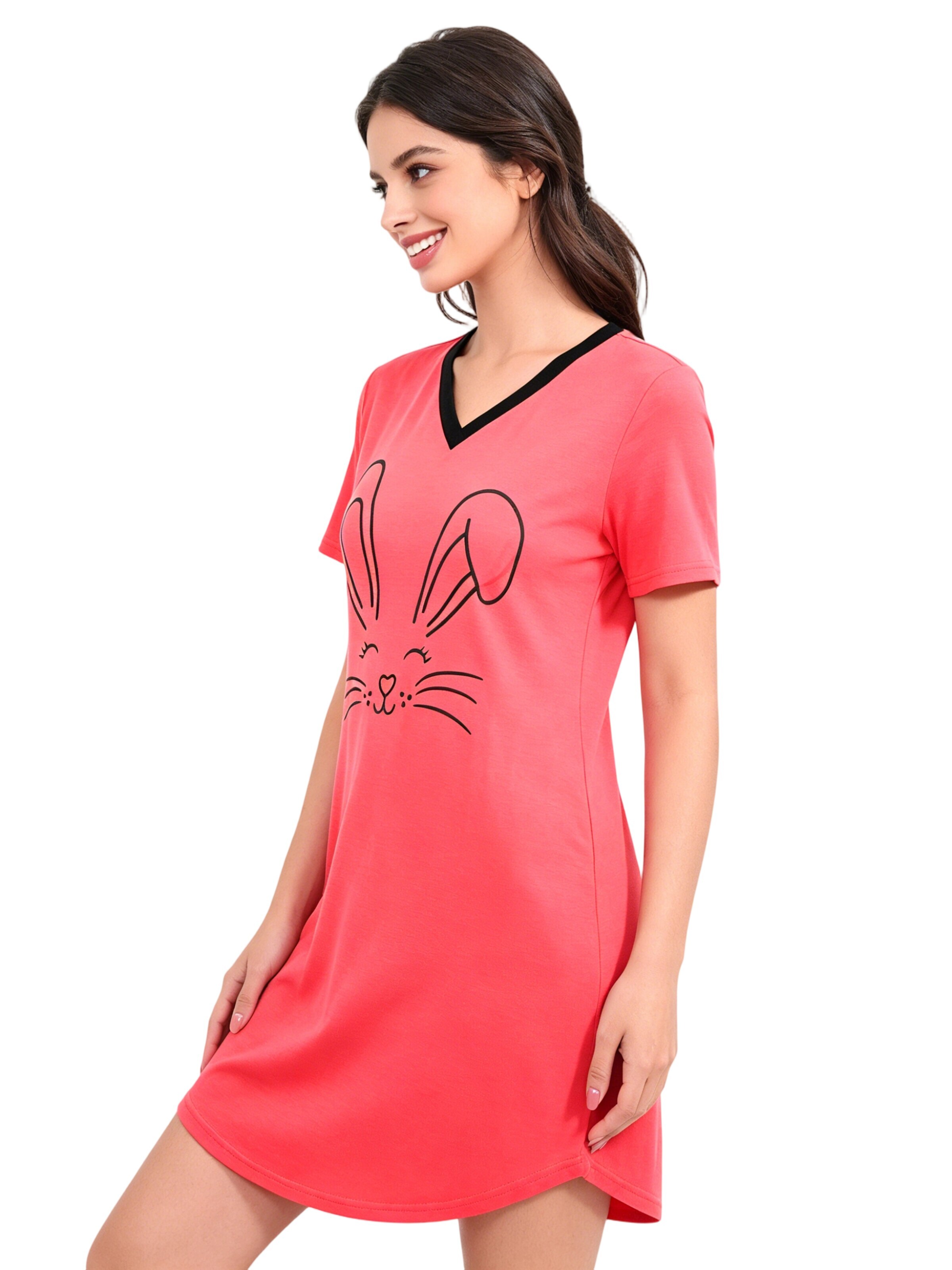 Yesfashion Koszula nocna w kolorze różowy