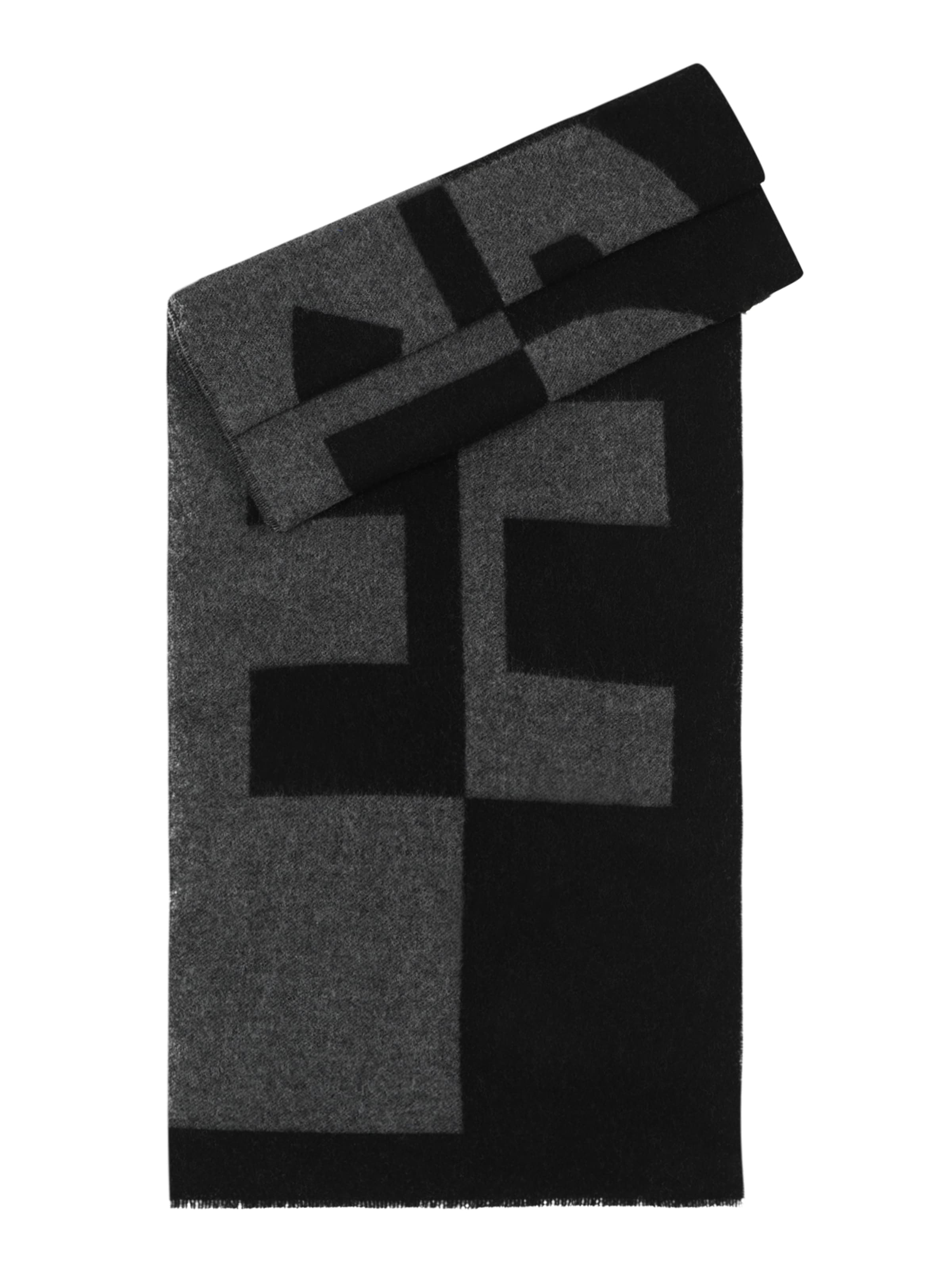 HUGO Κασκόλ 'Martyn' σε μαύρο: μπροστά