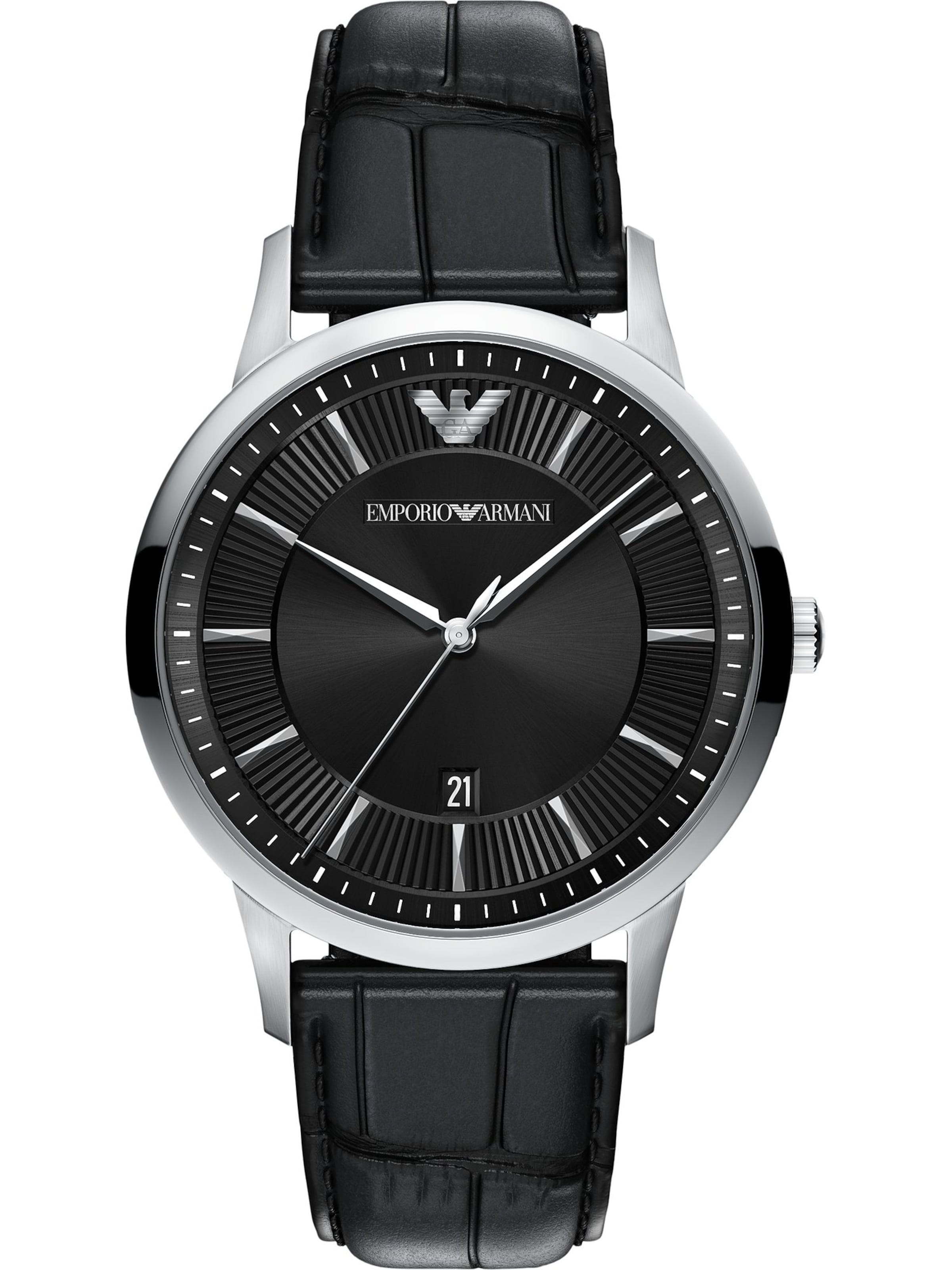 Emporio Armani Uhr in Schwarz: Vorderseite