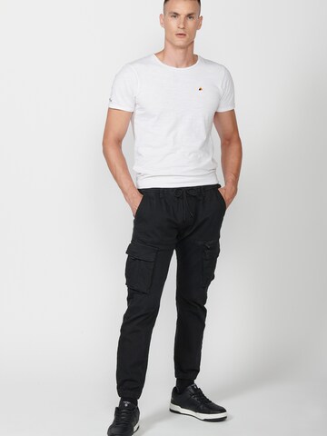 KOROSHI Tapered Cargo trousers in Black