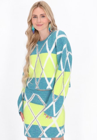 IZIA - Pullover em verde: frente