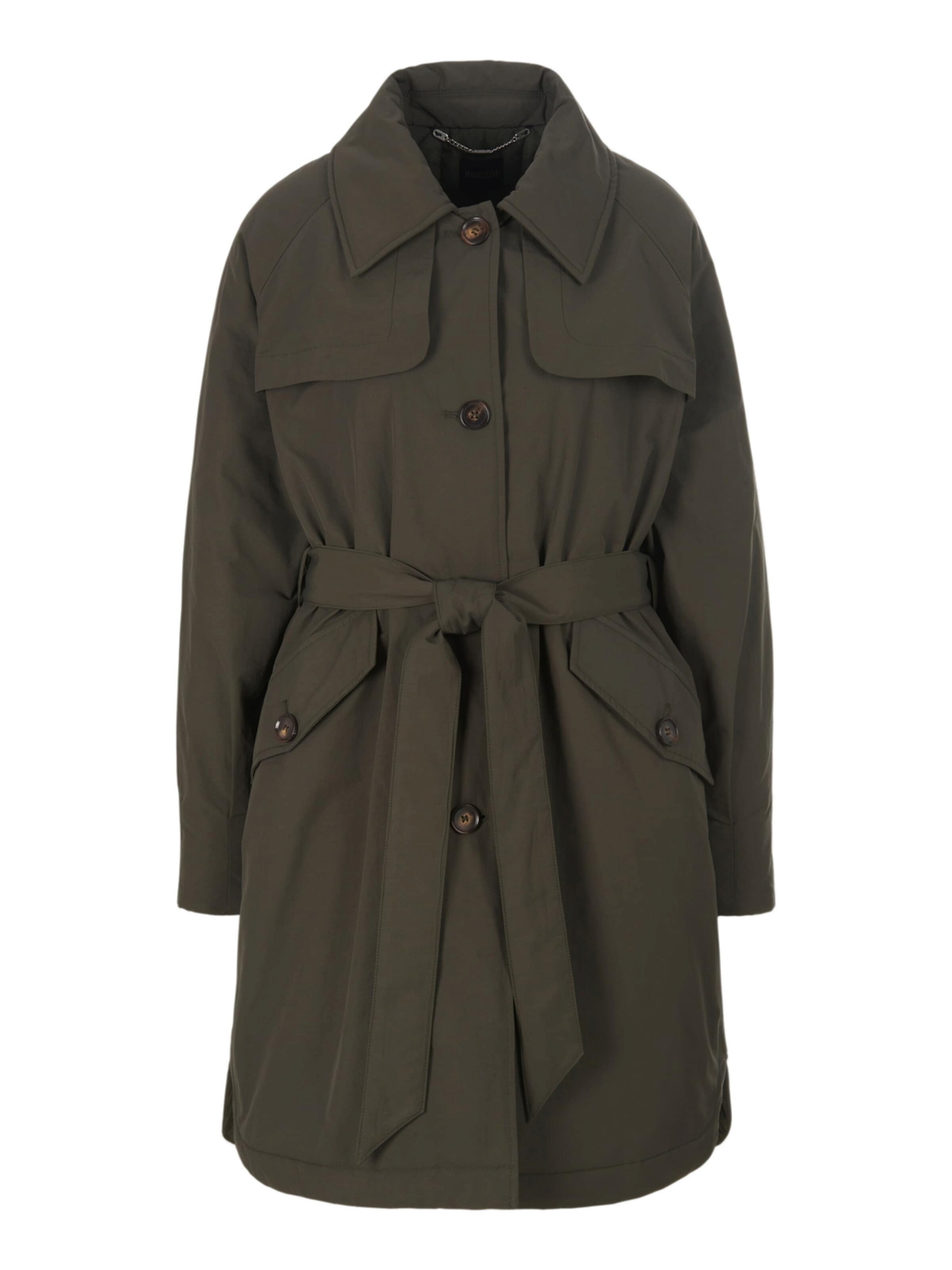 MADELEINE Manteau mi-saison en vert, Vue avec produit