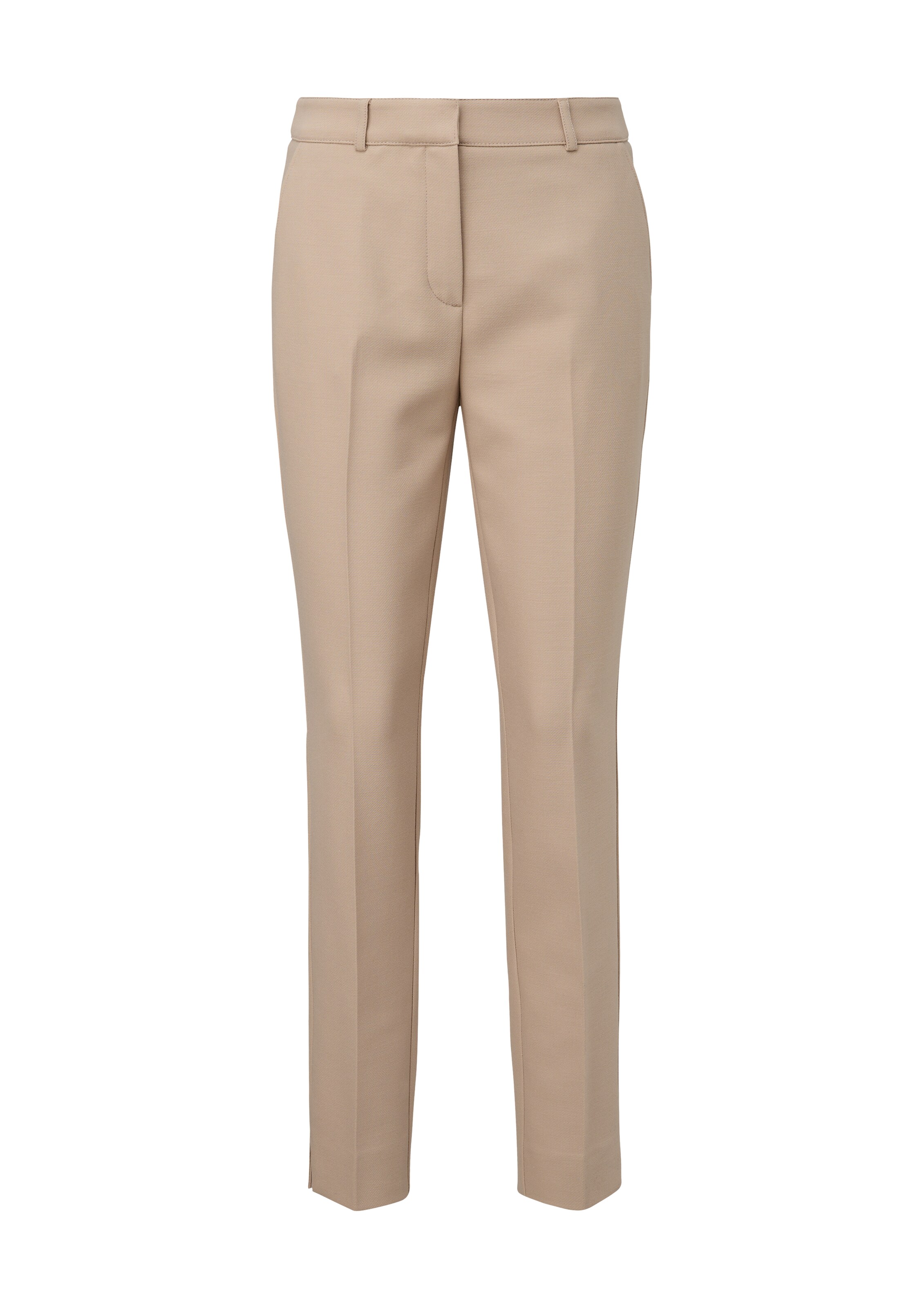 COMMA Regular Bundfaltenhose in Beige: Vorderseite