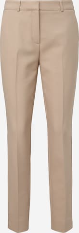 COMMA Regular Pleat-Front Pants in Beige: front