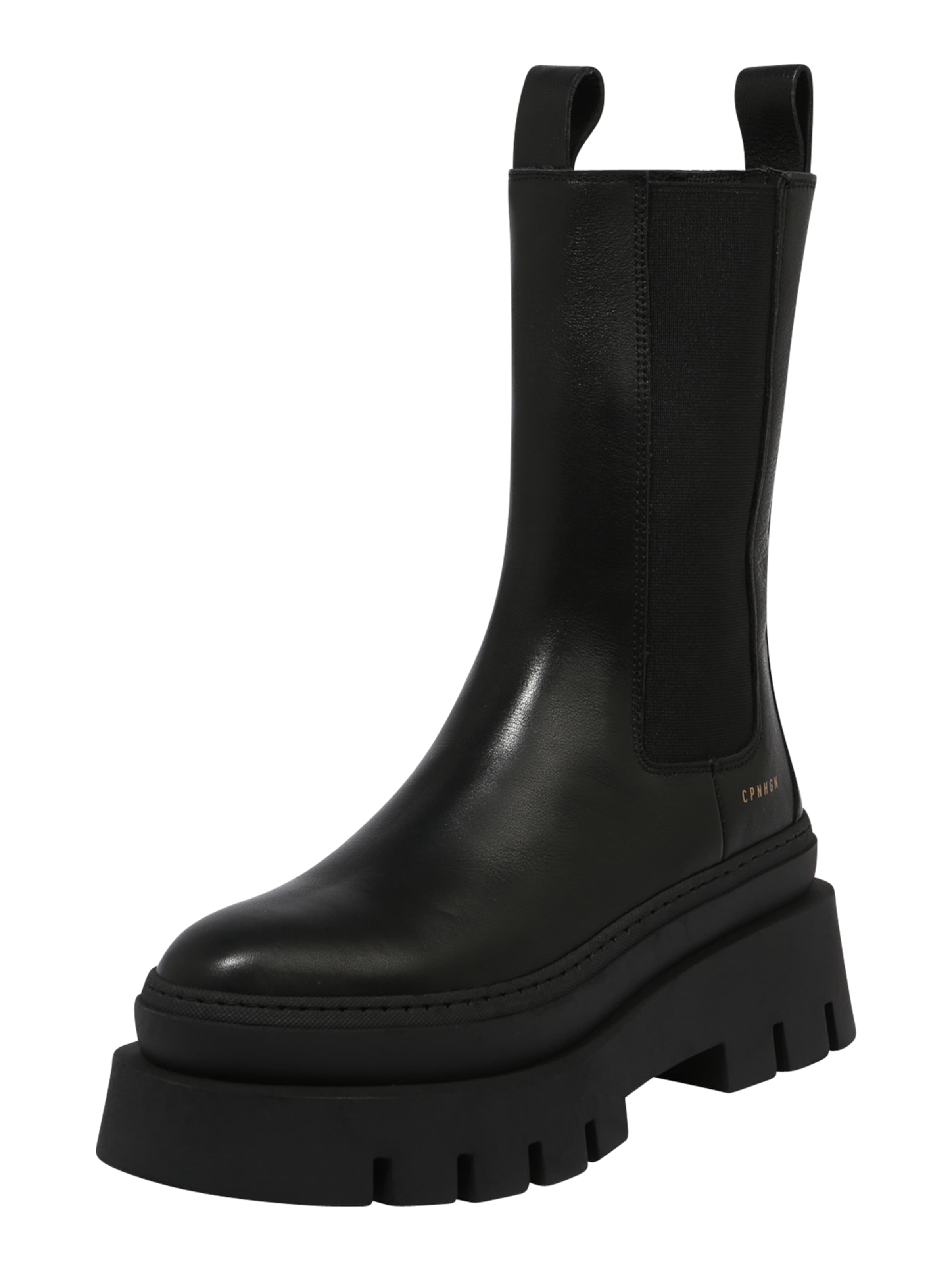 melns Copenhagen Studios Čelsijas zābaki: no priekšpuses