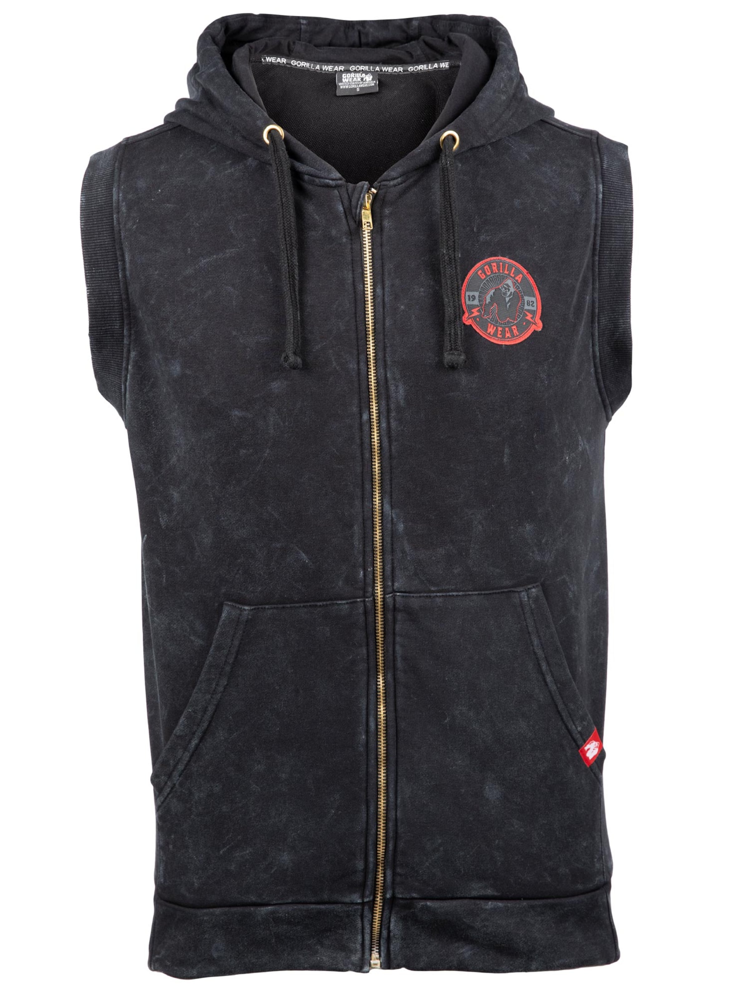 Gorilla Wear Sweatvest in Zwart: voorkant