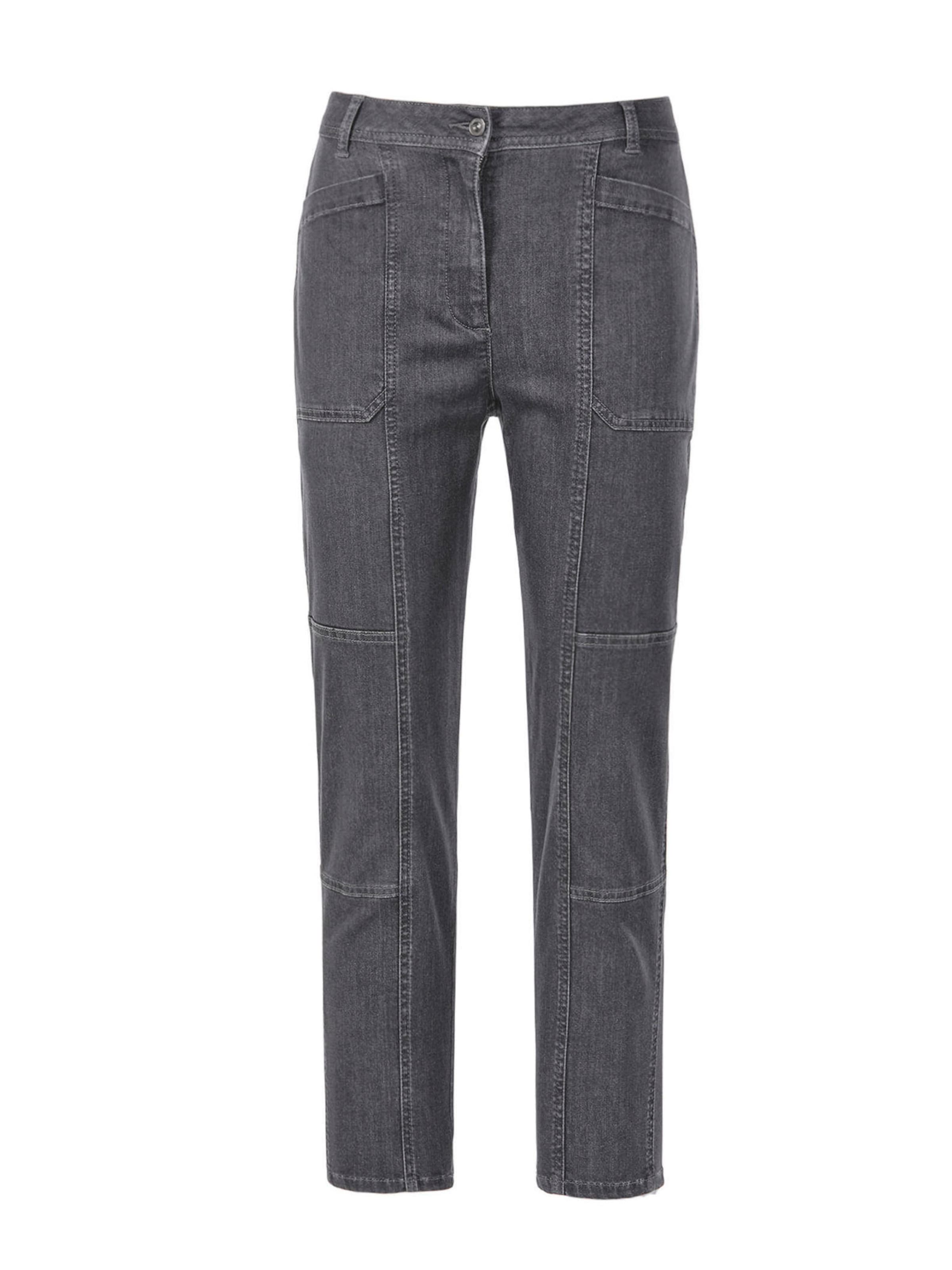 Goldner Loosefit Jeans in Grijs: voorkant