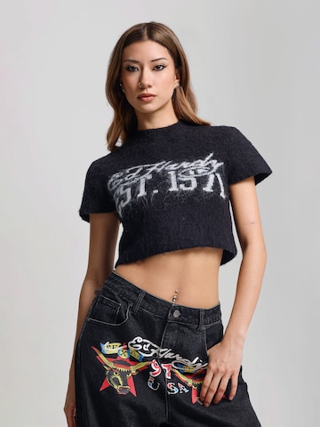 Ed Hardy Футболка '1971' в Черный: спереди