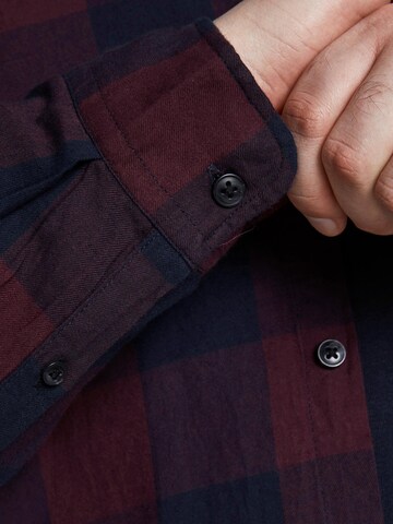 Coupe regular Chemise 'Gingham' Jack & Jones Plus en violet