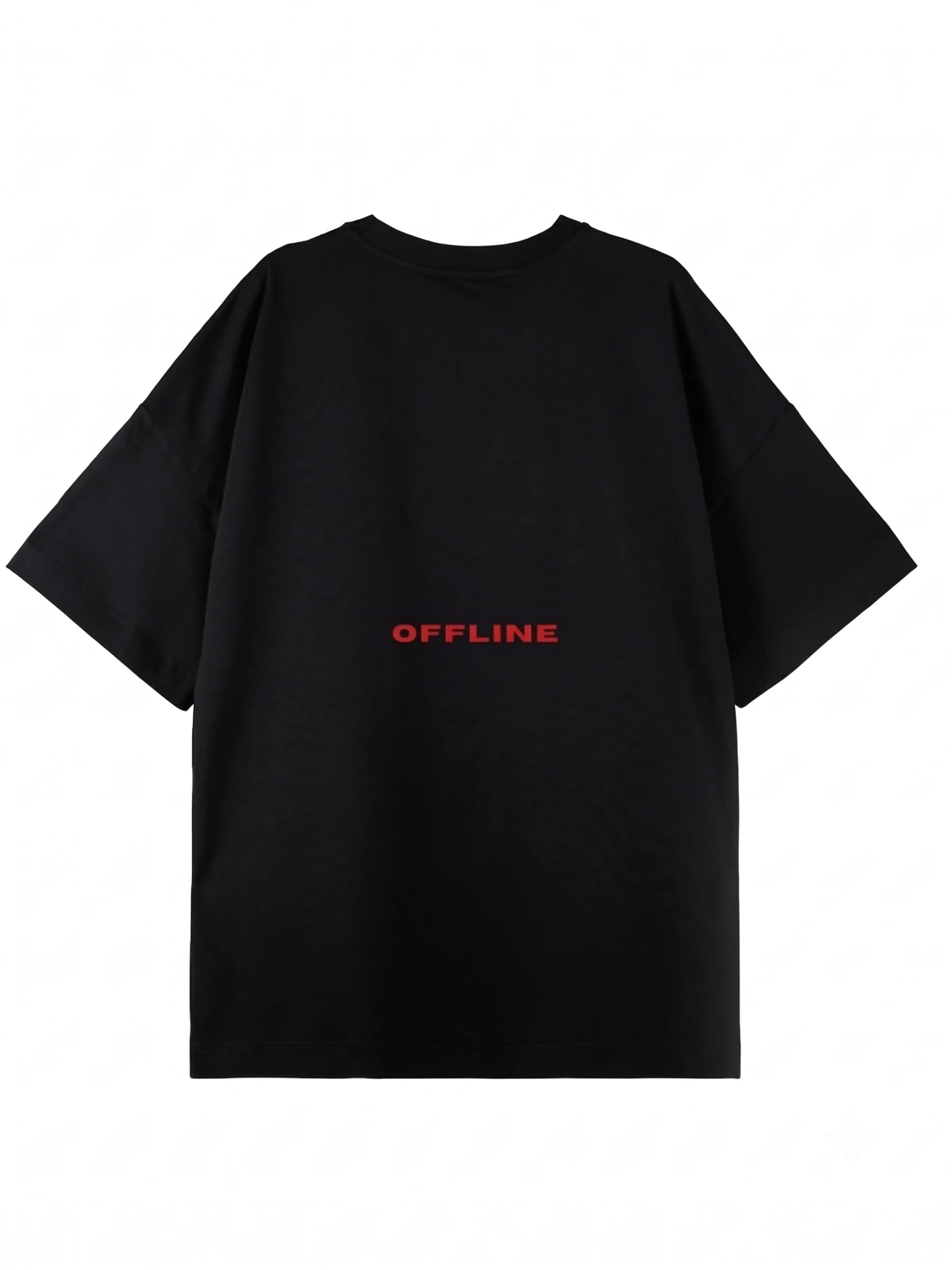 QWX2 Oversized Shirt 'Offline' in Black