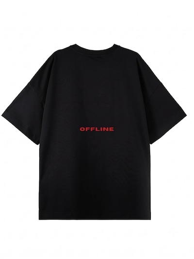 QWX2 Camiseta 'OFFLINE' en S en beige, Vista del producto