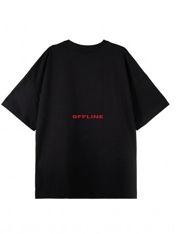 T-shirt oversize 'Offline' QWX2 en noir : devant