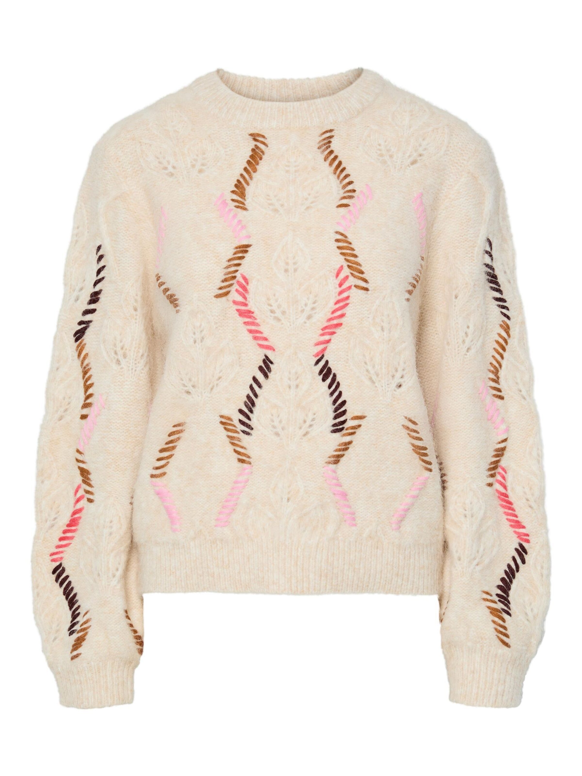 YAS Sweater 'YASGabbi' in Beige: front