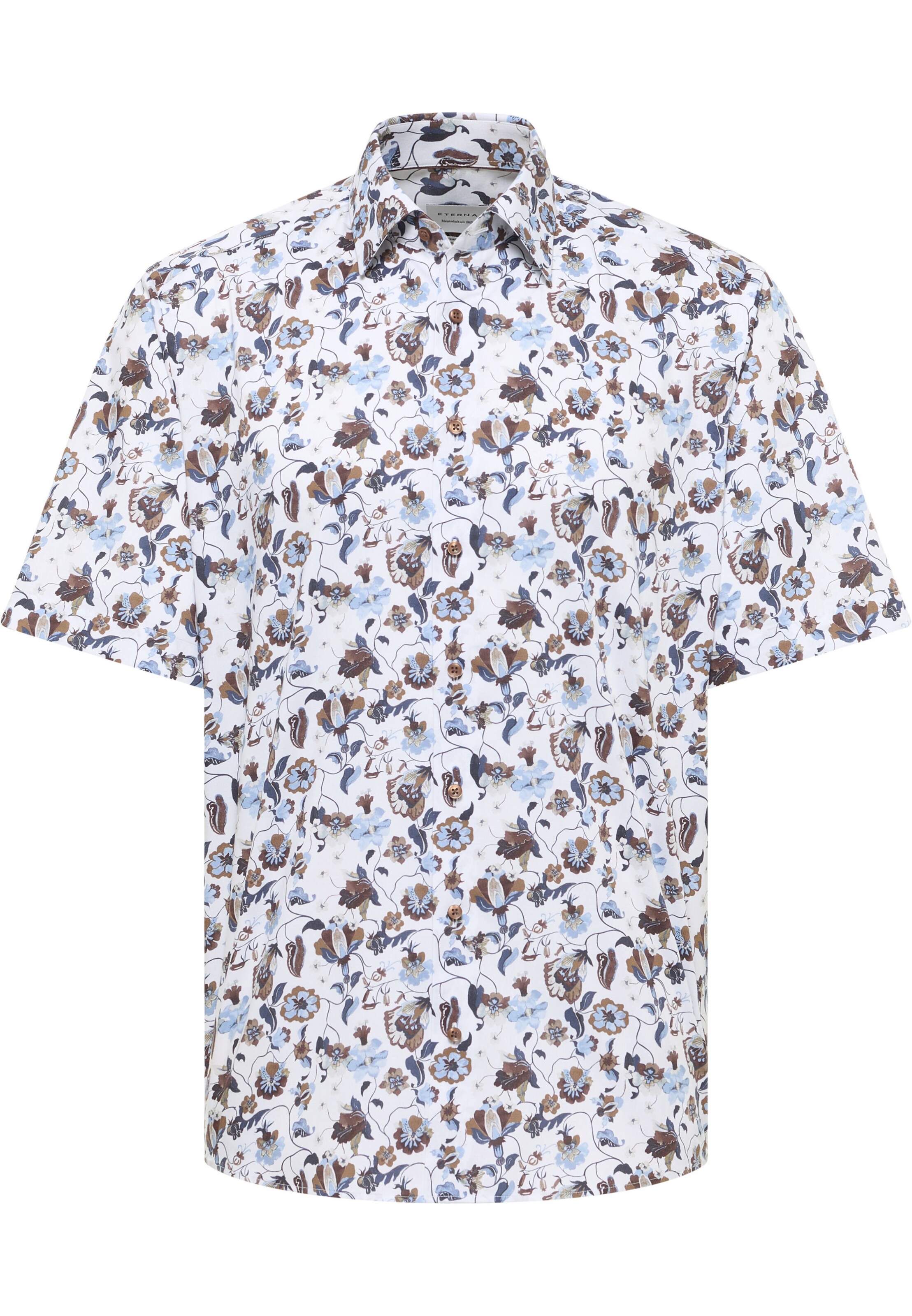 ETERNA Comfort fit Zakelijk overhemd in Bruin: voorkant