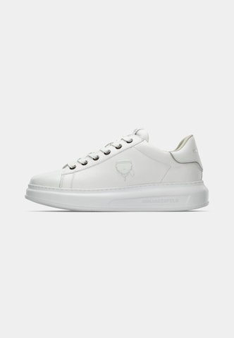 Sneaker low de la Karl Lagerfeld pe alb: față