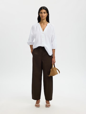 SELECTED Bluse 'SLFCLEO-ALBERTA' in Weiß