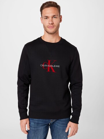 Calvin Klein Jeans Sweatshirt in Schwarz: predná strana