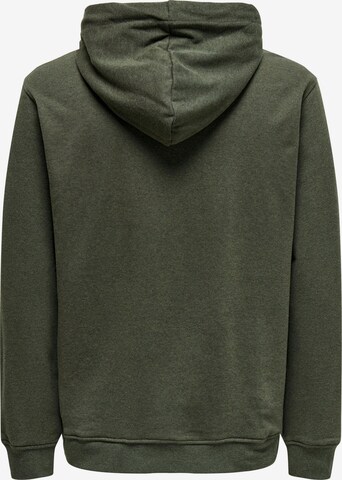 Only & Sons Sweatshirt 'Elon' in Green