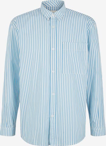 Coupe regular Chemise TOM TAILOR DENIM en bleu : devant