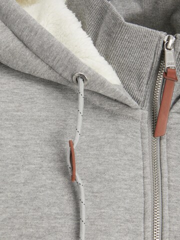 JACK & JONES Sweat jacket 'Woods' in Grey