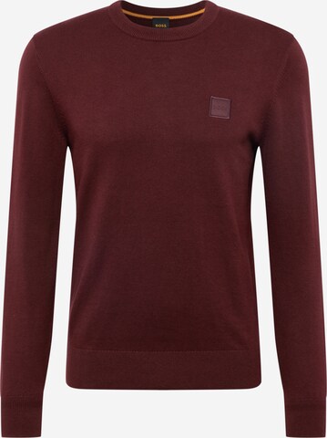 BOSS Sweater 'Kanovano' in Red: front