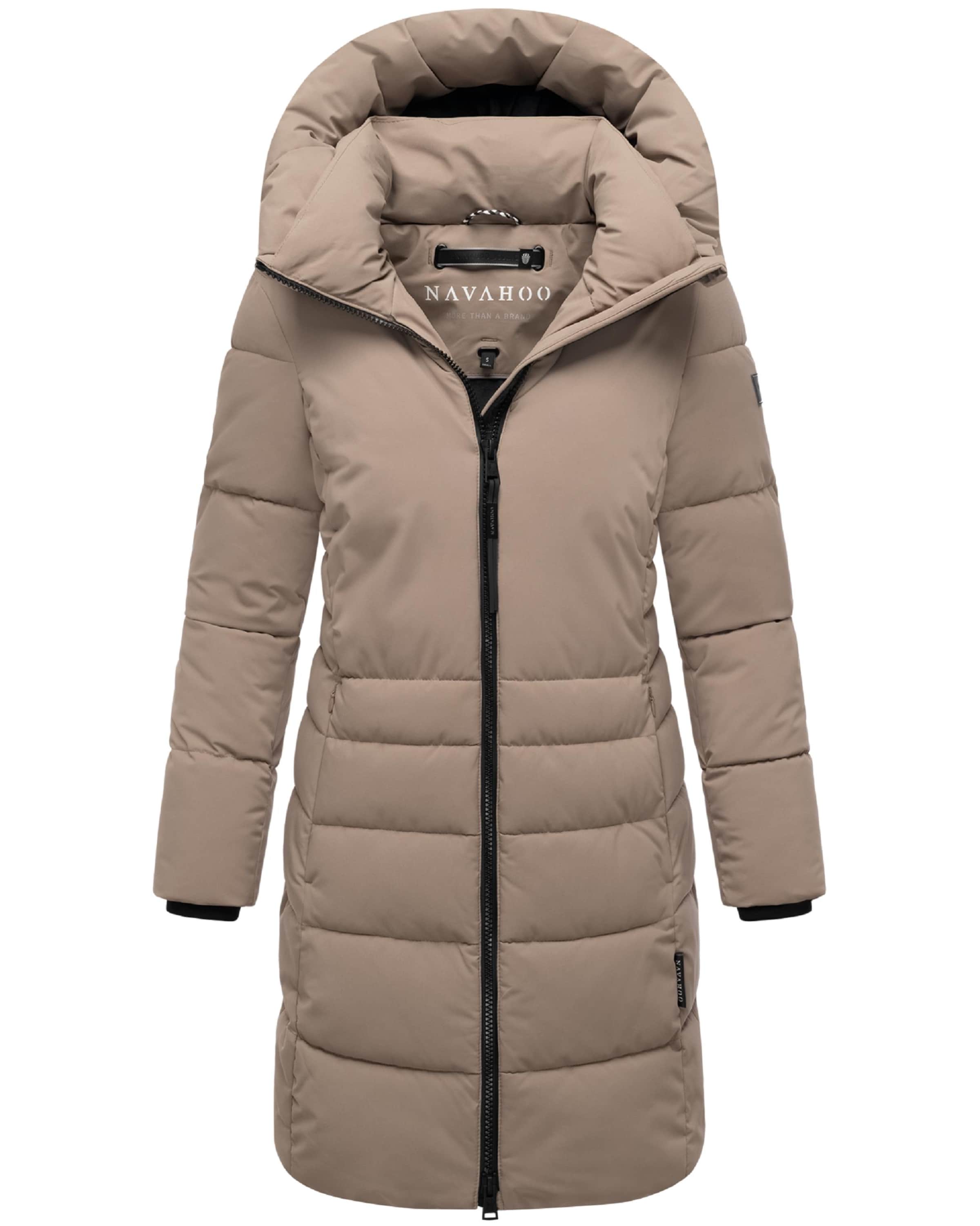 NAVAHOO Winter coat 'Mondnebel XIV' in Brown: front