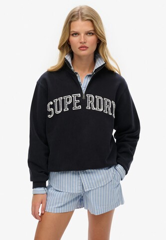 Sweat-shirt 'Athletic Essentials' Superdry en bleu : devant