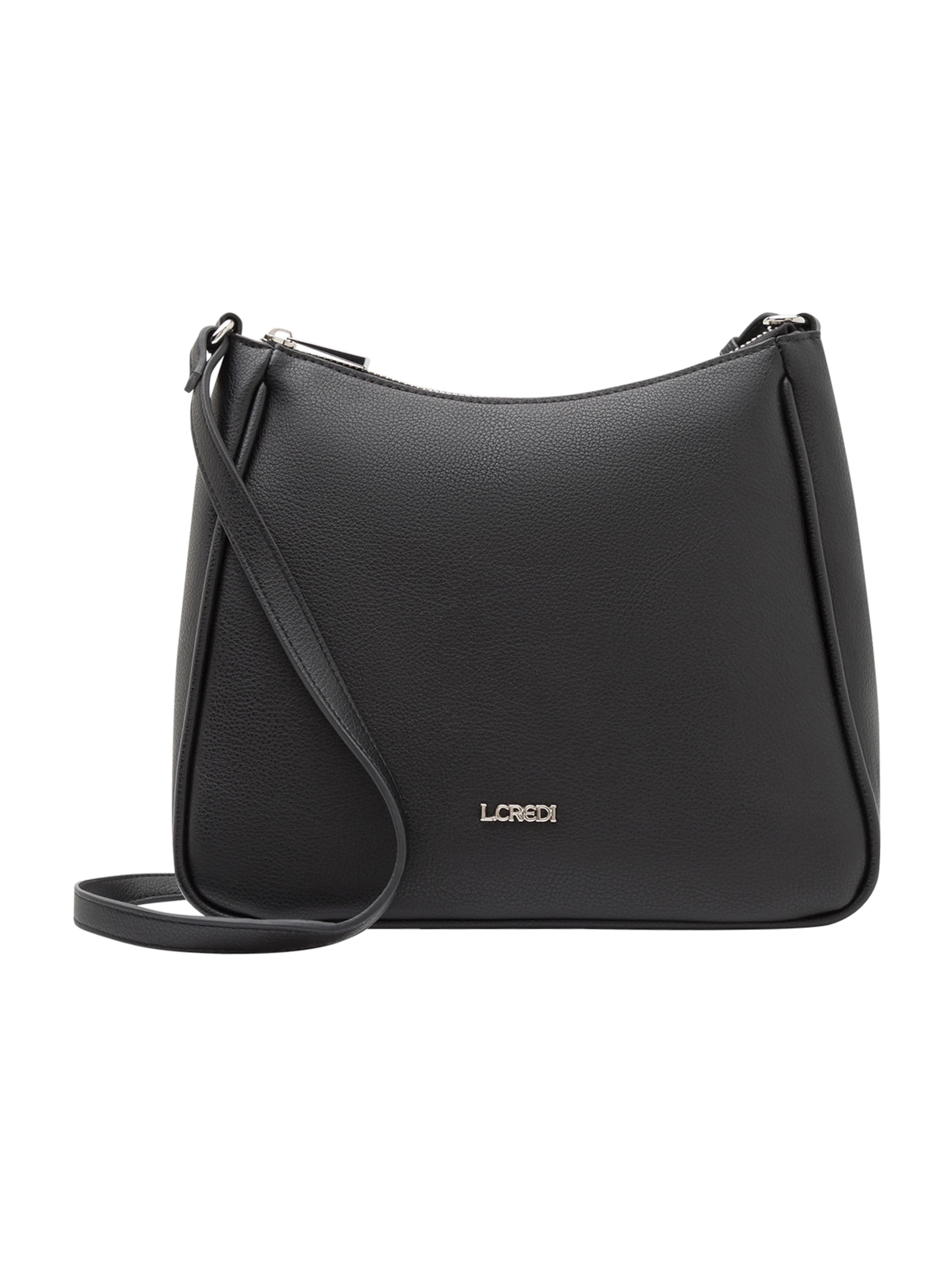 L.CREDI - Mala de ombro 'Orietta' em preto: frente