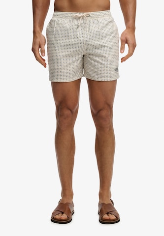 Superdry & Co Board Shorts in Beige: front