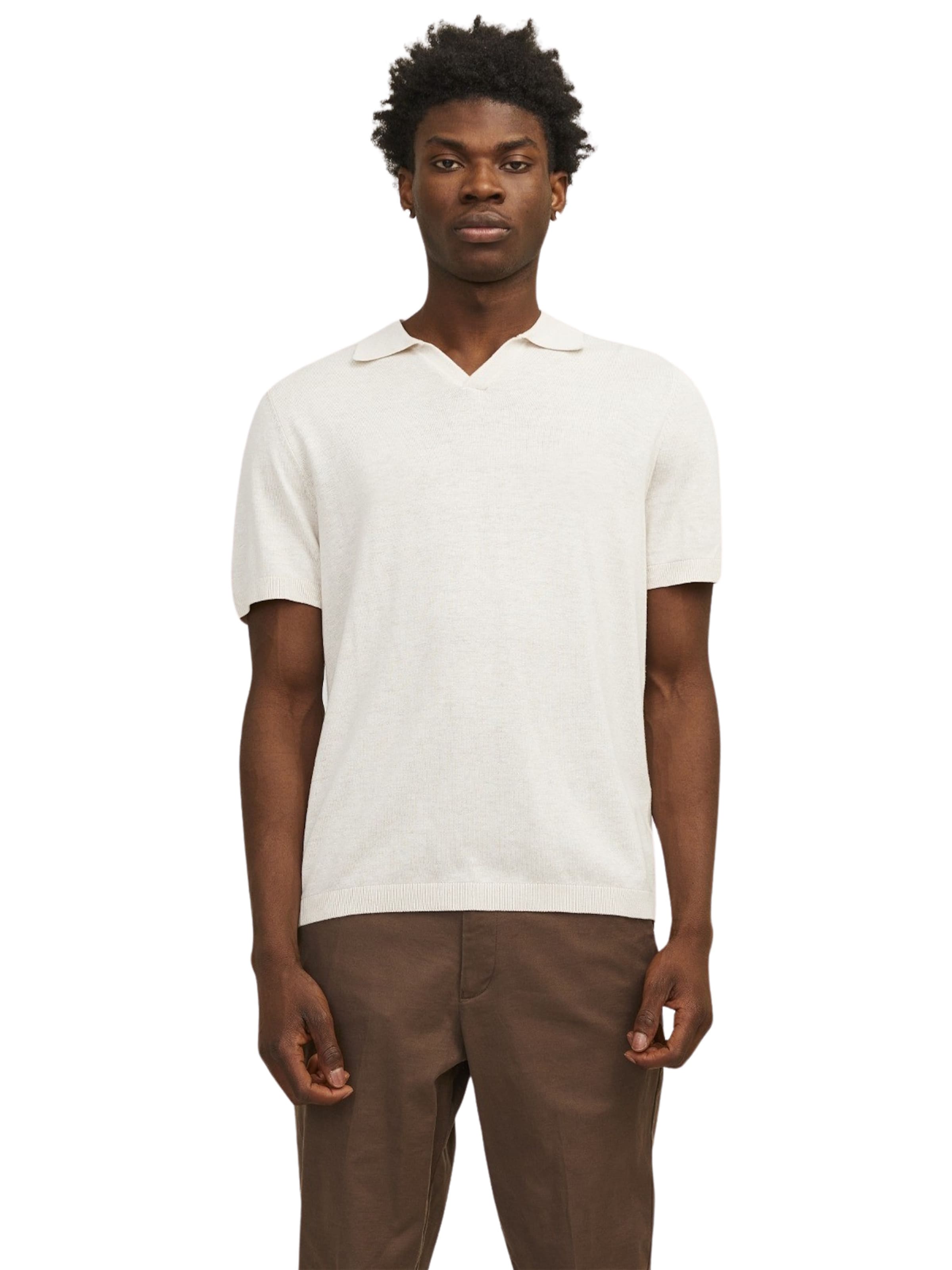 Pull-over 'Igor' JACK & JONES en blanc : devant