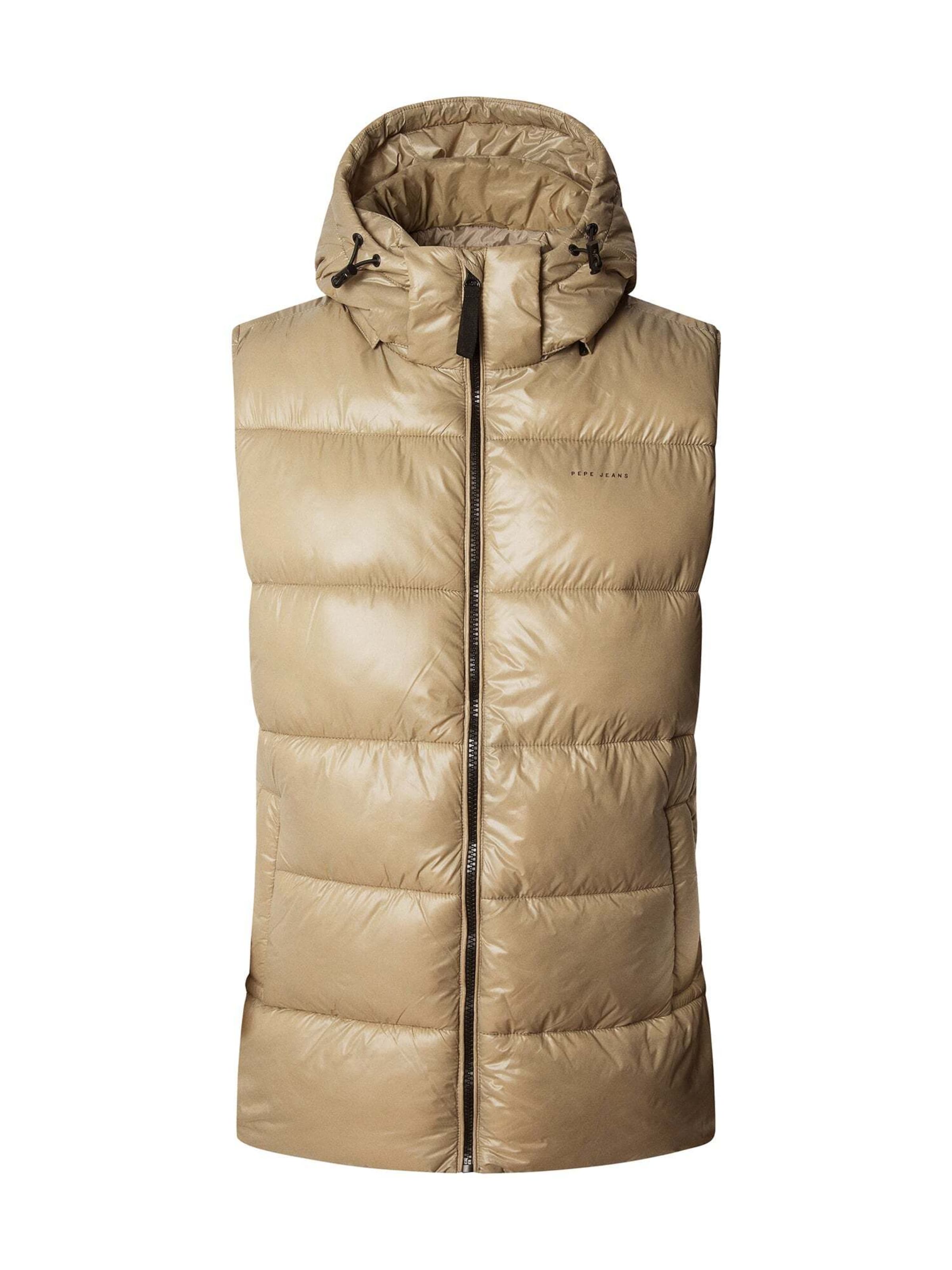 Pepe Jeans Bodywarmer ' SUSSY' in Beige: voorkant