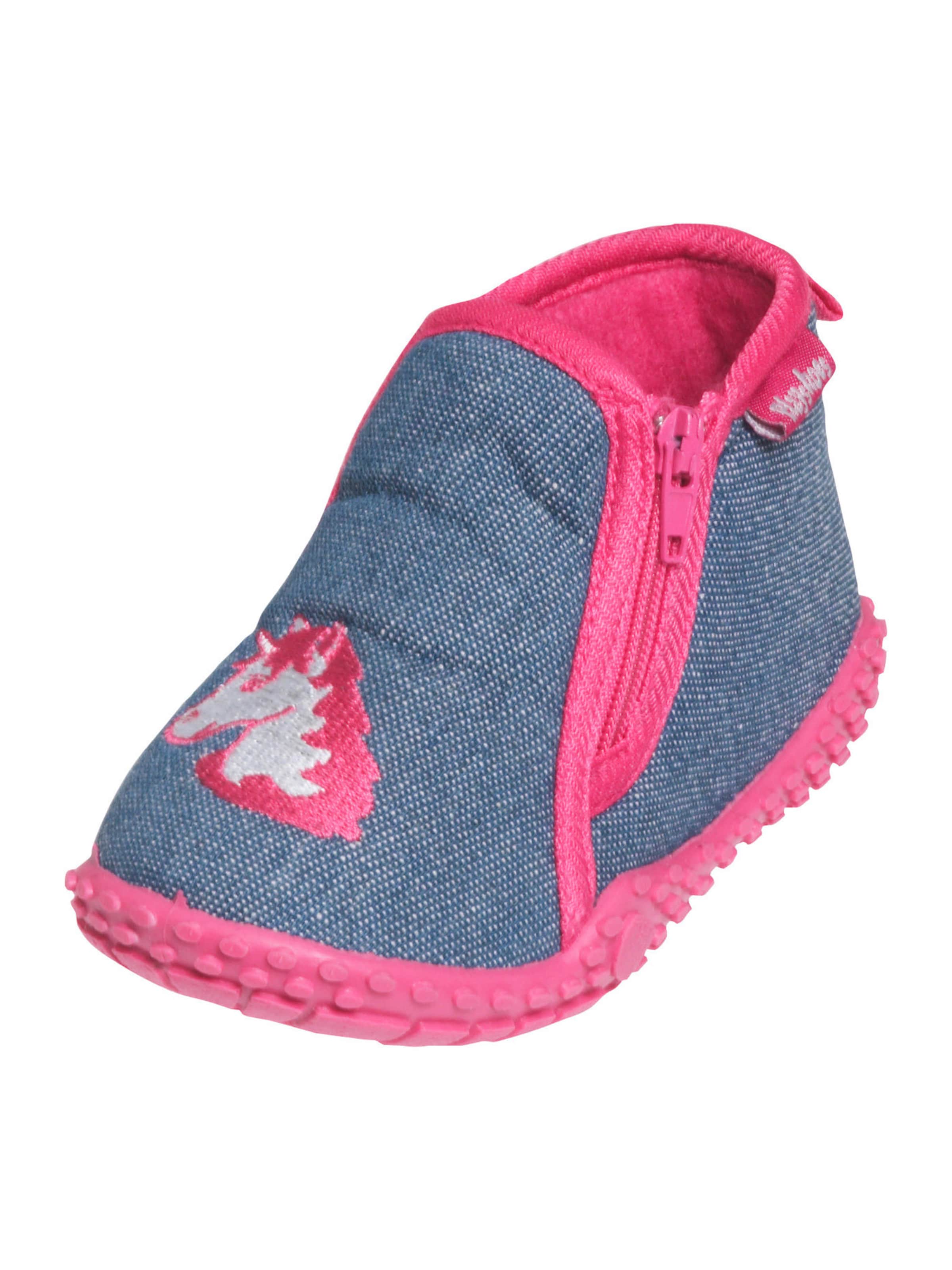 PLAYSHOES Slippers 'Einhorn' in Blue: front