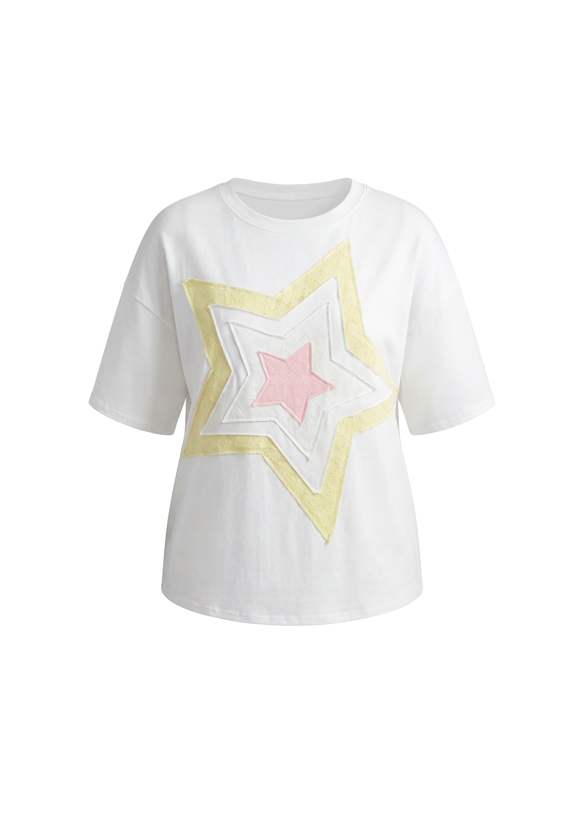 T-shirt usha BLUE LABEL en blanc : devant