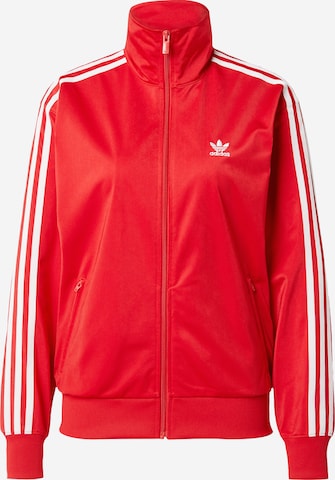 ADIDAS ORIGINALS Zip-Up Hoodie 'Classics Firebird' in Red: front