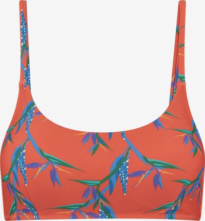 Shiwi Bikinitop in blau / grün / dunkellila / orangerot, Produktansicht