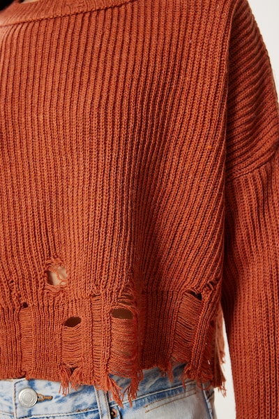 Happiness İstanbul Pullover i XS-XL i cognac, Produktvisning