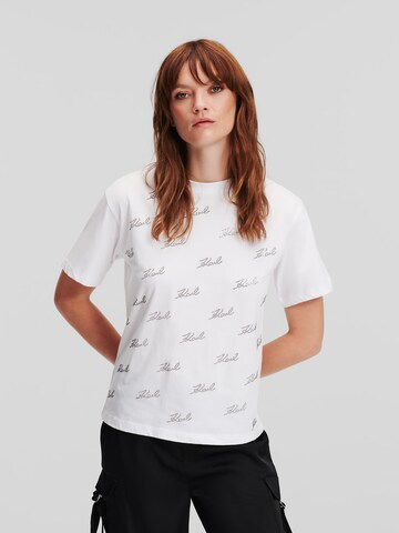 T-shirt Karl Lagerfeld en blanc : devant