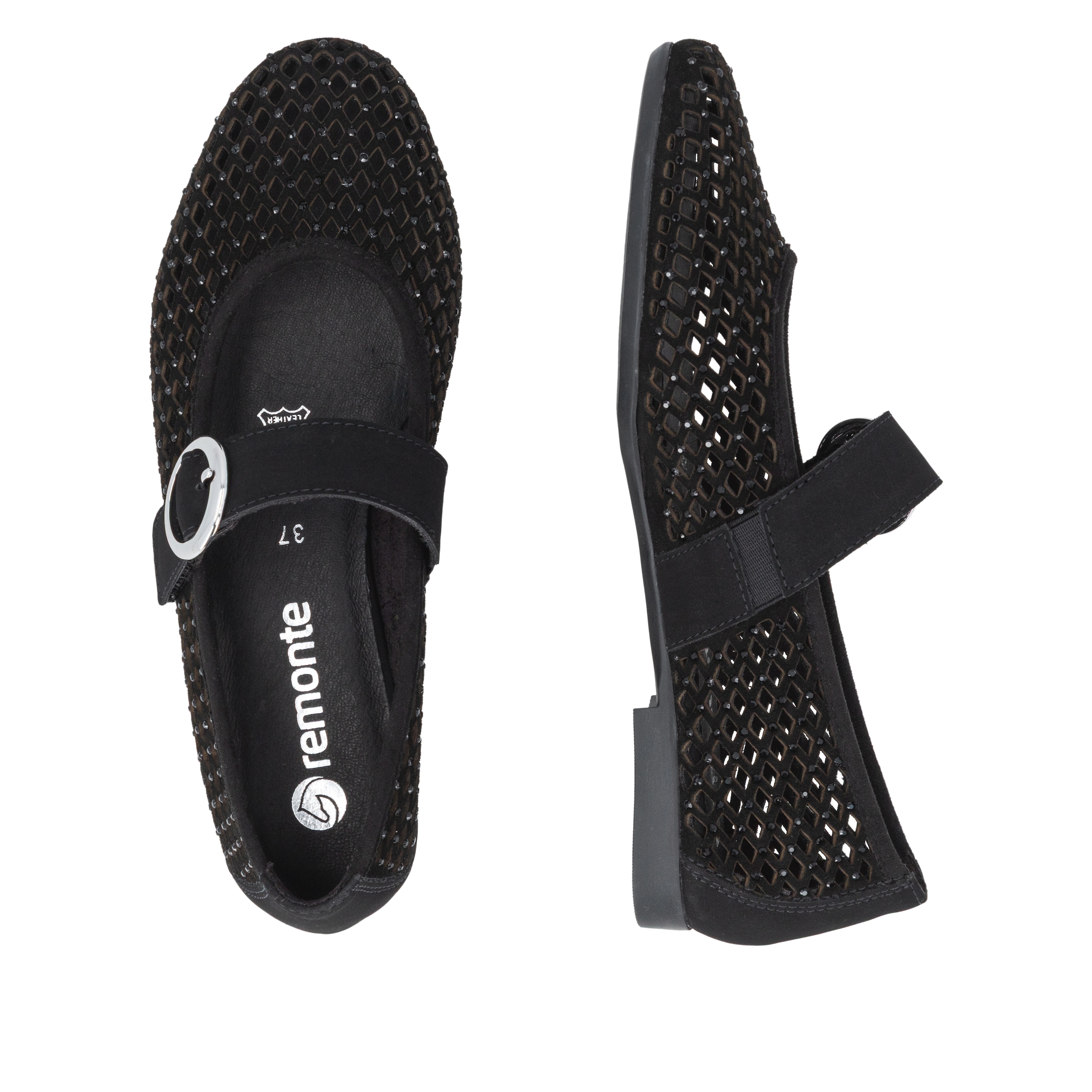 Ballerines à lanières REMONTE en noir