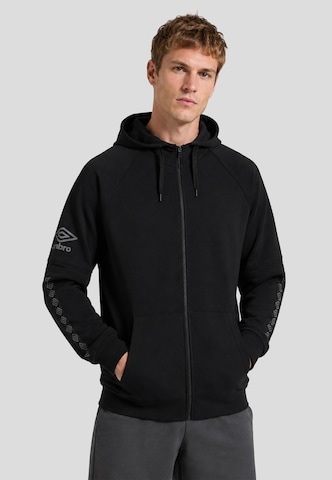 UMBRO Sweatvest 'Terrace' in Zwart: voorkant