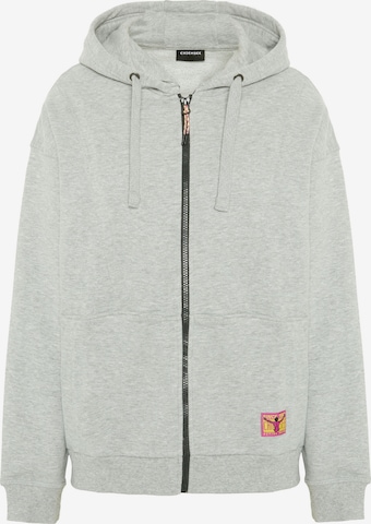 CHIEMSEE Sweatjacke ' aus weichem French Terry ' in Grau: Vorderseite