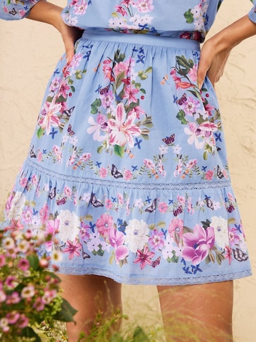 love & roses - Falda en azul