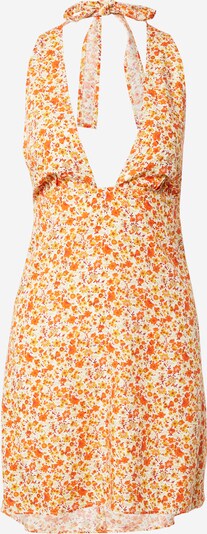 Motel Kleid 'Leana' in limone / orange / rot / offwhite, Produktansicht