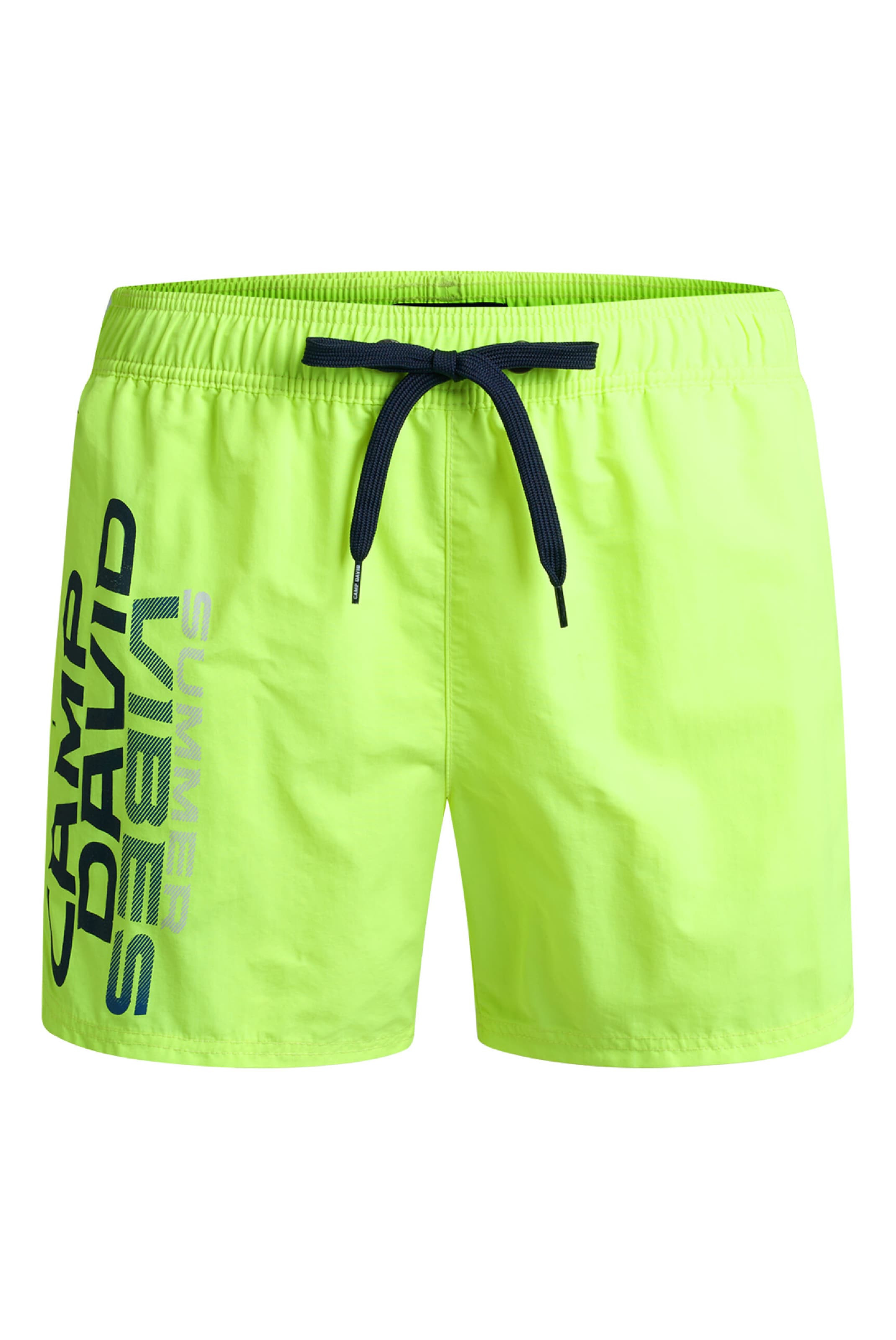 CAMP DAVID Badehose mit Logo Print in Grün: Vorderseite