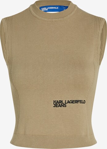 KARL LAGERFELD JEANS Вязаный топ в Зеленый: спереди