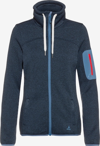 OCK Athletic Fleece Jacket in Blue: front