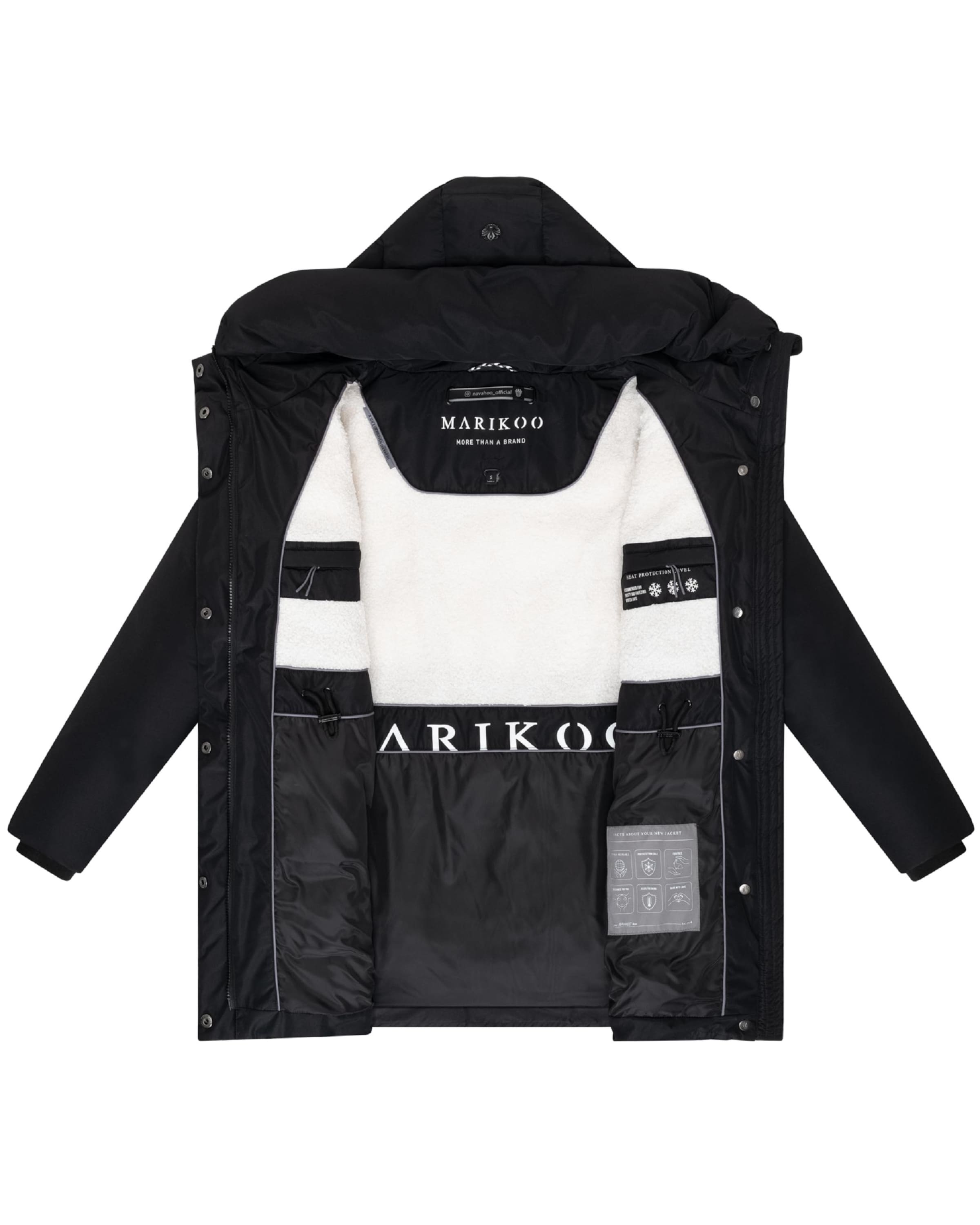 MARIKOO Χειμερινό παλτό 'Delilah 16' σε μαύρο