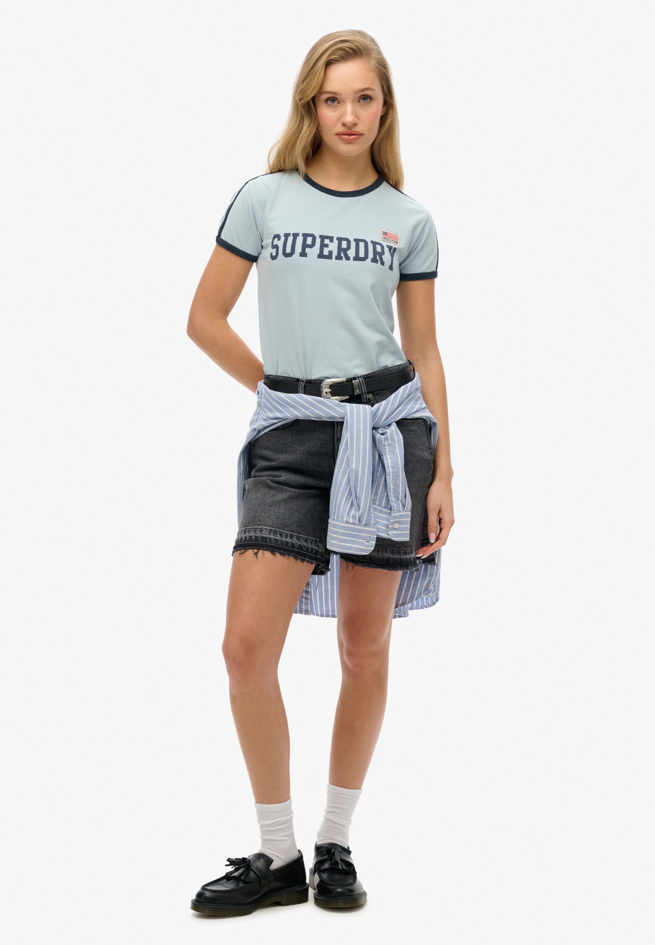 Superdry Shirt 'Essential' in Blauw
